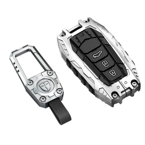 For Toyota Key Fob Cover with Keychain,Zinc Alloy Protection Key Case Accessories for Corolla Camry Avalon RAV4 Highlander C-HR Prius GT86 4Runner Silicone Keyshell