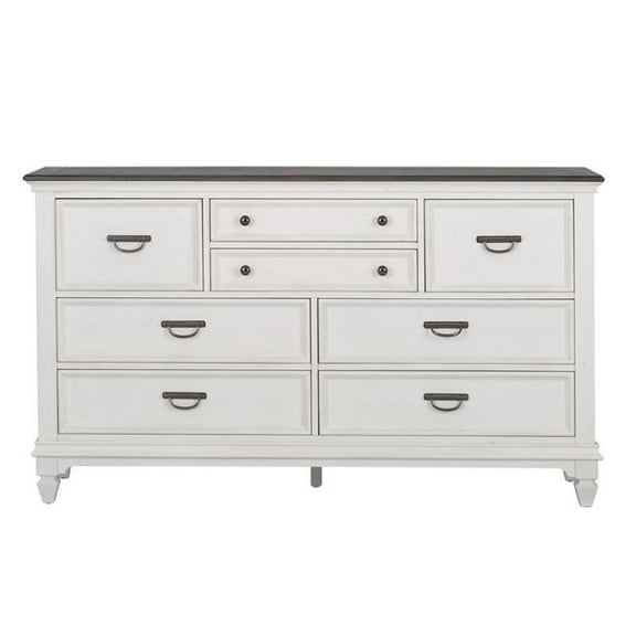 Allyson Park White 8 Drawer Dresser