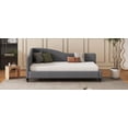thumbnail image 5 of L-Shaped Linen Daybed in Gray with Solid Wood Legs for Twin Size, 5 of 14