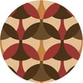 thumbnail image 1 of Ahgly Company Indoor Round Patterned Brown Sand Brown Area Rugs, 6' Round, 1 of 6