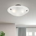 thumbnail image 4 of Livex Lighting Livex Oasis 16" Wide Bronze and Alabaster Bowl Ceiling Light, 4 of 11