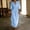 Light Blue plus size summer maxi dresses a1, variant on Women Summer Plus Size Maxi Dresses 3/4 Sleeve Collared Solid Casual Flowy Beach Vacation Long Dresses Loose Fit Swing Sundresses Graduation Outfits, Light Blue 3XL