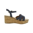thumbnail image 3 of White Mountain Womens SIMPLE Cork Canvas Wedge Sandals, 3 of 4