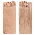 thumbnail image 1 of 2pcs Practical Wooden Seal Chic Pattern Pasta Wooden Square Seal for DIY, 1 of 7