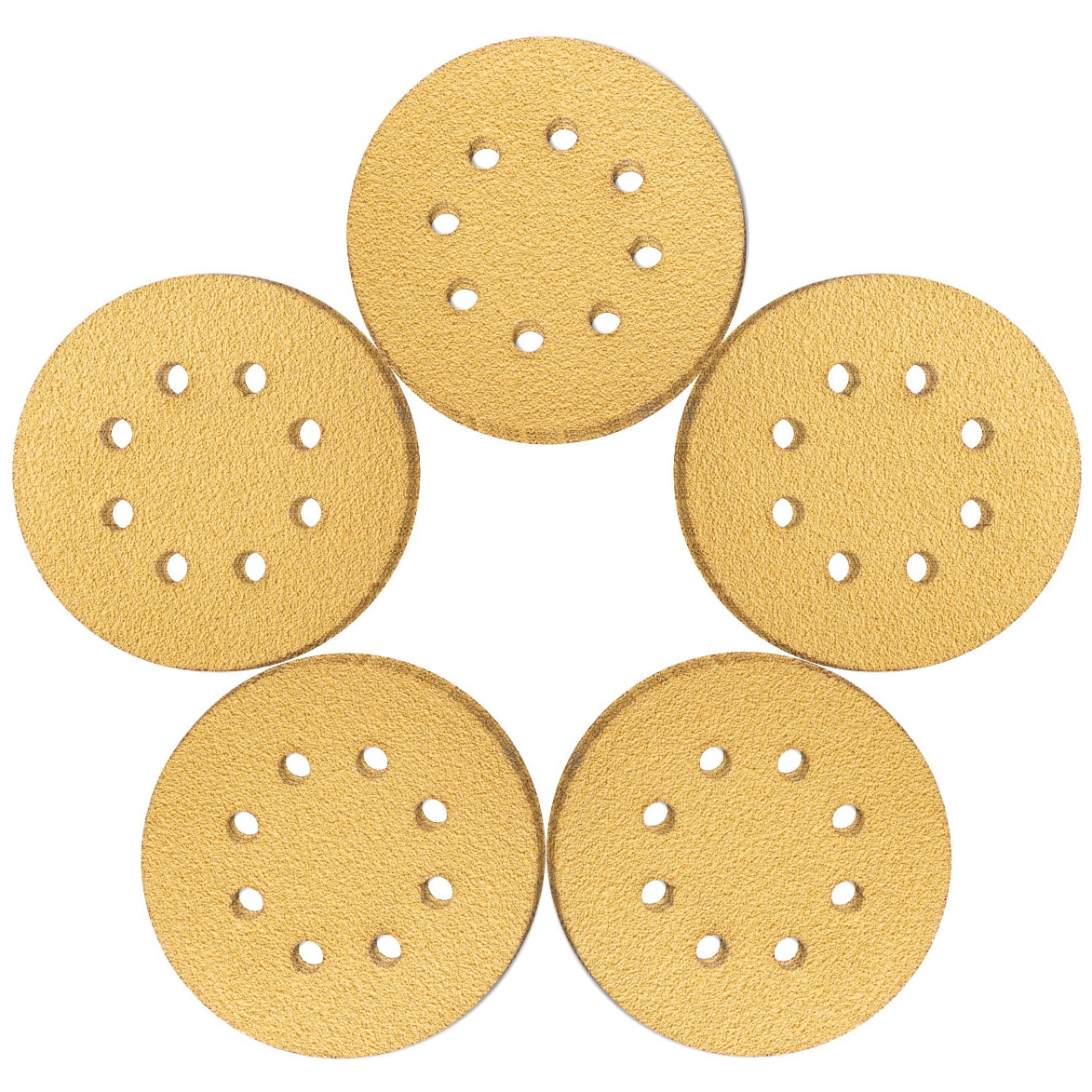 S SATC 100-PACK 5 inch Sanding Discs 8-Hole Hook Loop for Orbital Sander Paper 100 Grit