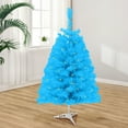 thumbnail image 5 of Blue L Blue Pre-Lit Flocked Pvc Christmas Tree, 90Cm Led Artificial Xmas Tree For Home Decor, With Stand Included, 5 of 5