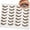 14mm Light Brown ZH01, variant on Brown Lashes 14mm Natural Light Brown False Eyelashes Clear Band 14 Pairs Faux 3D Mink False Eyelashes Natural Looking Fluffy Cat Eye Wispy Strip Lashes Pack by EMEDA (ZH01-BROWN）