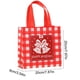 thumbnail image 3 of Bolsa de regalo navideña de tela no tejida, plegable, impermeable | Pequeña bolsa para guardar regalos navideños en rojo y verde | Bolsa reutilizable para dulces navideños | Solución para decoración, 3 of 6
