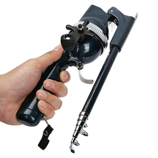 Qiilu Folding Telescopic Fishing Rod with Reel with Line Portable
