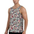 thumbnail image 2 of Fotbe Daisies Flowers Pattern Men's Quick Dry Workout Tank Top Gym Muscle Tee Fitness Bodybuilding Sleeveless T Shirt Breathable Workout Shirt-Small, 2 of 9