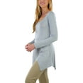 thumbnail image 3 of ToBeInStyle Women's Classic Long Sleeve Longline Top, 3 of 7