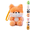 Orange, variant on Cute Fluffy Animal Plush Keychain, Kawaii Rabbit Panda Bear Pig Dinosaur Fox Cat Stuffed Doll Pendant with Wrist Strap, Soft Mini Plushies Backpack Charm Gift for Girls Teens Orange