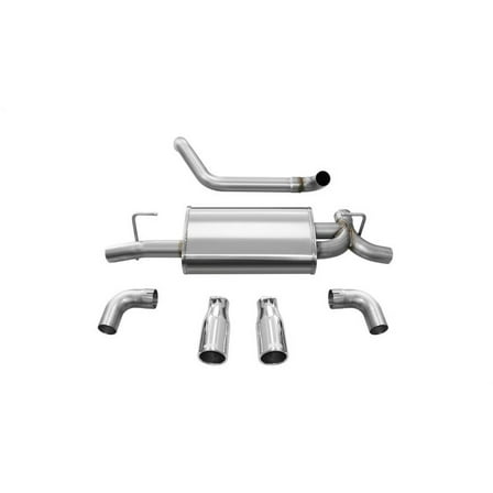 Corsa 18  Jeep Wrangler JL 2.5in Dual Rear Exit Polished Tips Sport Axle-Back Exhaust Fits select: 2018-2019 JEEP WRANGLER UNLIMITED, 2021 JEEP WRANGLER UNLIMITED SPORT