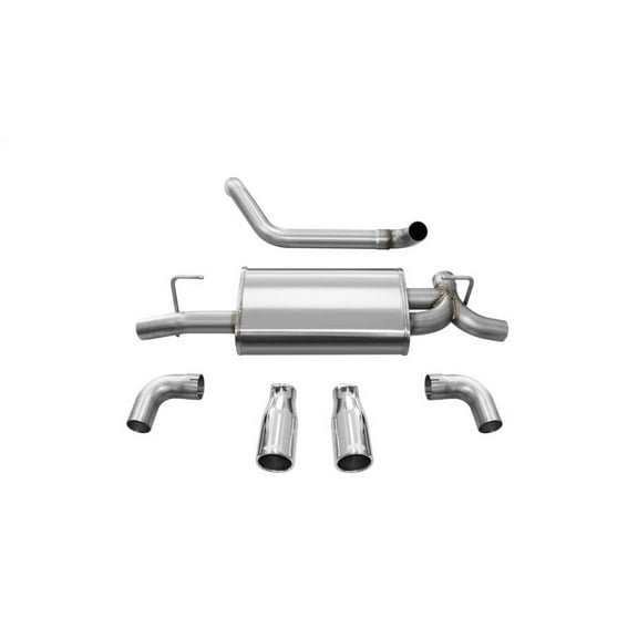 Corsa 18  Jeep Wrangler JL 2.5in Dual Rear Exit Polished Tips Sport Axle-Back Exhaust Fits select: 2018-2019 JEEP WRANGLER UNLIMITED, 2021 JEEP WRANGLER UNLIMITED SPORT