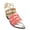 Gold/Red, variant on Furry Leopard Tri-Colored Strappy Vegan Faux Leather Womens Ankle Bootie