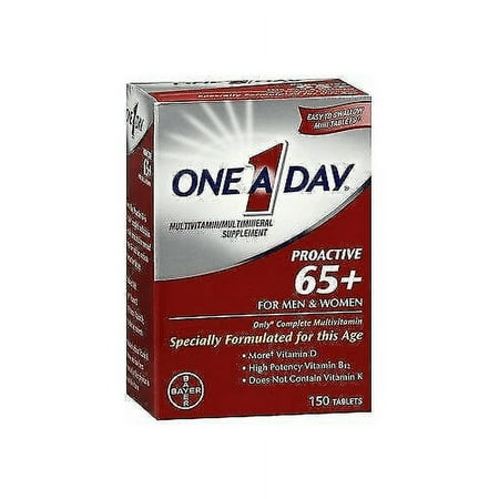 One A Day Proactive 65+ Multivitamin/Multi-Mineral Tablets 1 150 Each - (Pack of 6)
