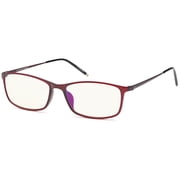 GAMMA RAY FLEXLITE Women's Computer and Gaming Glasses in Flat Black Shatterproof Memory Flex Frame Anti Harmful Glare, UV and Blue Light
