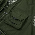 thumbnail image 5 of AZoiNM Men's Multi-Pocket Outdoor Vest Detachable Back Zippered Sleeveless Jacket All Season, 5 of 9