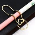 thumbnail image 4 of TIELUTT Paperclip Pen Holder Heart Shaped Metal Pen Clip Notebook Pencil Craft Table Craft Tables for Adults with Storage Rhinestones for Crafts Easter Crafts for Kids Stationery Cards And Envelopes S, 4 of 7