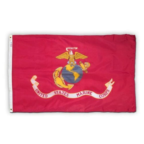 Valley Forge 3' x 5' Nylon US Marine Corps Outdoor Flag, Weatherproof