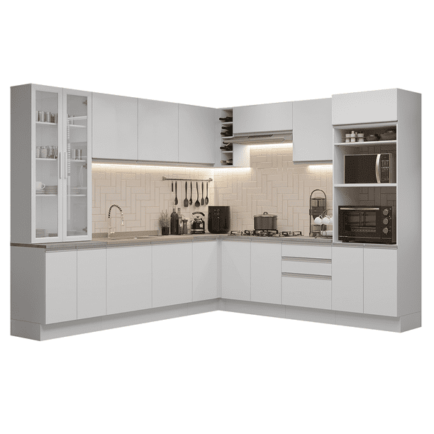 Cocina Integral Completa Armario de Vidrio Madesa Glamy BB 2