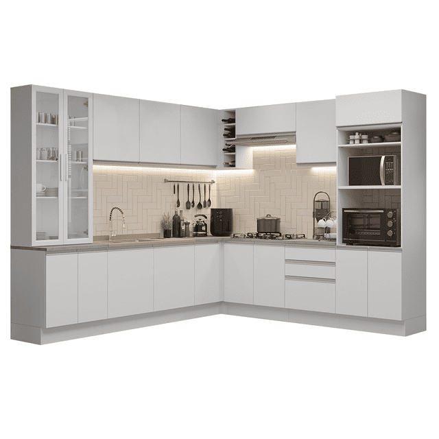 Cocina Integral Completa Armario de Vidrio Madesa Glamy BB 2