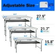 thumbnail image 2 of Nice C Folding Table Adjustable Height, Portable Camping Table Lightweight Aluminum, with Carry Handle for Outdoor, Beach, BBQ, Picnic, Cooking, Festival, Indoor, Office (Medium), 2 of 5