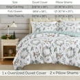thumbnail image 4 of Southshore Fine Living, Inc. Christmas Twin Duvet Cover Set with Sham - Wreath & Reindeer Print, 4 of 8