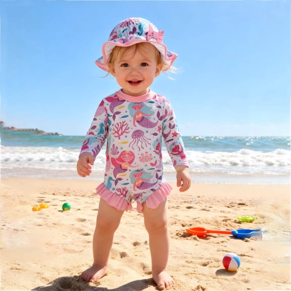 Girls Tankini Swimsuit Size 6 Casual Hawaiian Breathable Upf 50 Protection Bathing Suit Contrast Trim Girls' Swimwear Skirt Size 9-16