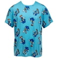 thumbnail image 1 of Sonic The Hedgehog All Over Retro Print T-Shirt-Large, 1 of 1