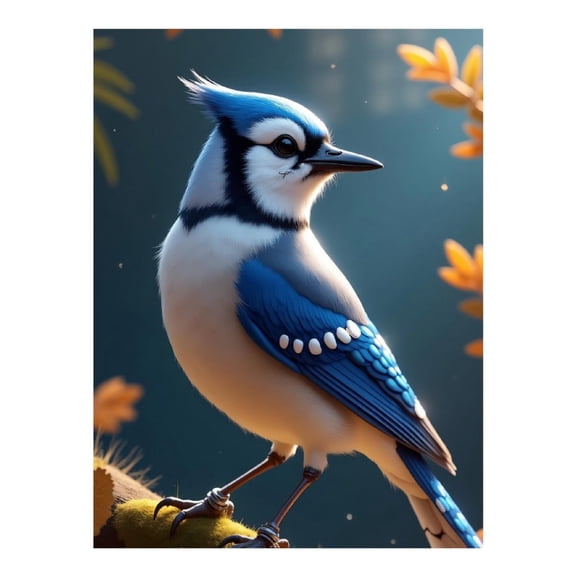 Diamond Art Kit for Adults, Blue Bird Print No.18 Diamond Painting for Adults Beginners, 5D DIY Diamond Art Painting Kits, Colorful Diamond Painting Craft for Home Decor 12x16