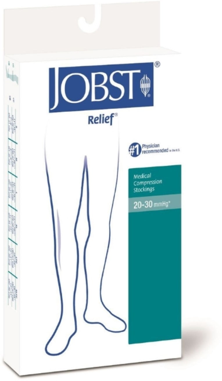 JOBST Relief 20-30 mmHg Closed Toe Medical Compression Stockings, Beige ...