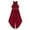 Burgundy, variant on Kids Girls Glittering Beaded Party Jumpsuit Dress Chiffon Romper Gown 6-16