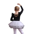 thumbnail image 2 of LYMAYTER Toddler Ballet Leotard Girls Long Sleeve Solid Color Practice Dress Soft Seasonal Set 3-11Y, 2 of 8
