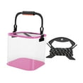 thumbnail image 5 of colaxi Folding ing Bucket Bucket Ergonomic Gear Lightweight with Camping Storage Container for Outdoor Gardening Pink 20cm, 5 of 10