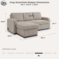 thumbnail image 2 of Serta Hayden Convertible Sectional Sofa, Taupe Woven Fabric, 2 of 10