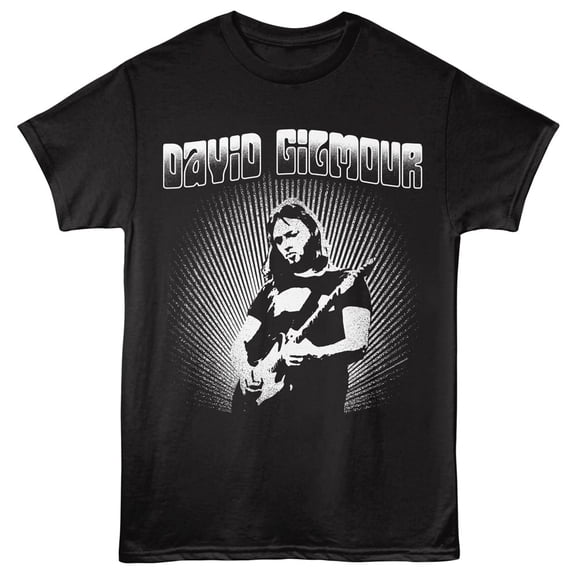 David Gilmour Vintage Sunburst Men's T Shirt (Black, AdultS)