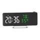 thumbnail image 3 of Reloj despertador Macarena proyección 12/24 horas pantalla LED transparente Verde, 3 of 8