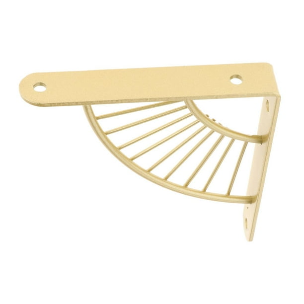 Estante de soporte de metal, soporte para colgar en la pared, decoración del sector, arte moderno de hierro Dorado 15cm