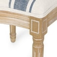 thumbnail image 6 of Noble House Dason Fabric and Wood 5 Piece Dining Set, Dark Blue Stripe and Natural, 6 of 13