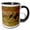 Black/White, variant on 3drose, Eastern Grey Kangaroos, Queensland. Australia-au01 Pox0196 - Pete Oxford, 11oz Two-tone Red Mug