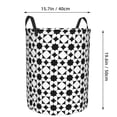 thumbnail image 4 of DouZhe Waterproof Collapsible Large Laundry Baskets, Monochrome Floral Seamless Prints Circular Hamper with Handles, 4 of 7