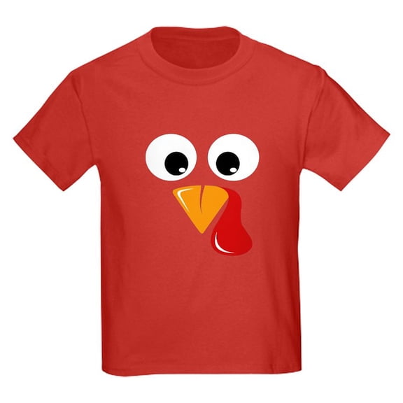 CafePress - Family Thanksgiving Day Turkey Face T Shirt - Dark T-Shirt Kids XS-XL
