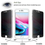 Apple iPhone 8, iPhone 7, iPhone SE /2020 2nd Gen Privacy Screen Protectors, 9H Hardness Anty Spy Tempered Glass Screen Protector, 2.5D, 3D Touch, Black Tinted Privacy Glass for iPhone 8/7/SE (2020)