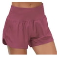 thumbnail image 3 of Womens High Waisted Running Shorts Quick Dry Athletic Workout Shorts with Mesh Liner Zipper Pockets, 3 of 5