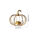 thumbnail image 3 of MMJ Halloween Decorations Iron Pumpkin Candle Holder Metal Tabletop Centerpiece for Romantic Dining Harvest 5.12x4.72in, 3 of 6
