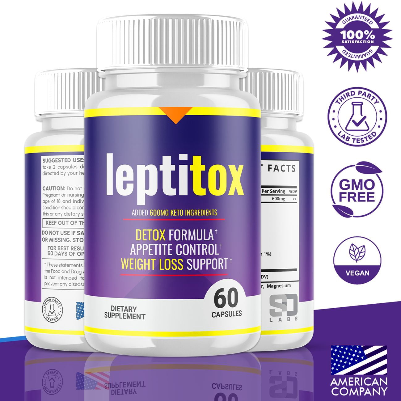 (2 Pack) Leptitox - Pills for Weight Loss - Energy Boosting Dietary Supplements for Weight Management and Metabolism - Advanced Ketogenic Ketones - 120 Capsules