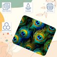 thumbnail image 3 of Peacock Feathers Square Gaming Mousepad Desk Mat Non-Slip Rubber Bottom Printed 8.3x9.8 Inch Suitable for Office and Gaming, 3 of 6