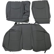 Kojem Synthetic Leather Seat Covers Compatible with 2010-2015 Toyota Prius, Gray Front & Rear