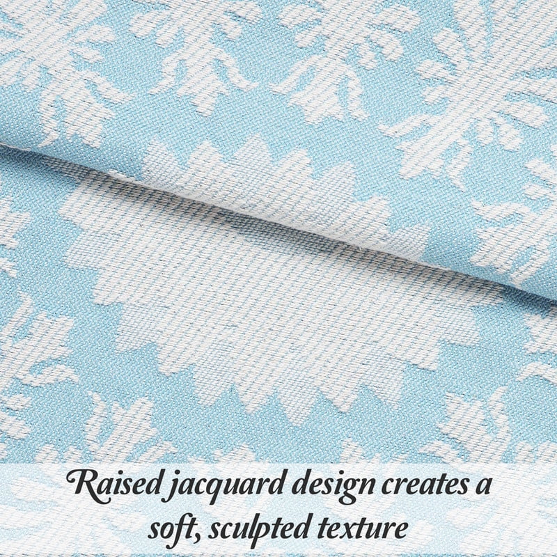 Superior Cotton Blend Woven Jacquard Vintage Medallion Bedspread Set 3-Pieces, King, Aqua